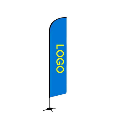 110D πολυεστέρας 560cm διπλάσιο συνήθειας σημαιών παραλιών διαφήμισης που πλαισιώνεται που τυπώνεται