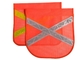 Πορτοκαλιές σημαίες ασφάλειας πλέγματος υφάσματος, χρυσές ή ασημένιες πορτοκαλιές σημαίες προσοχής μορφής Χ προμηθευτής