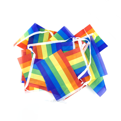 Τετραγωνική σημαία 100 ορθογωνίων LGBT τριγώνων υλικό πολυεστέρα για υπαίθριο