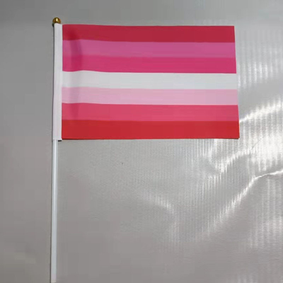 Υψηλός - φορητές LGBT σημαίες ουράνιων τόξων συνήθειας σημαιών ποιοτικού 100D πολυεστέρα