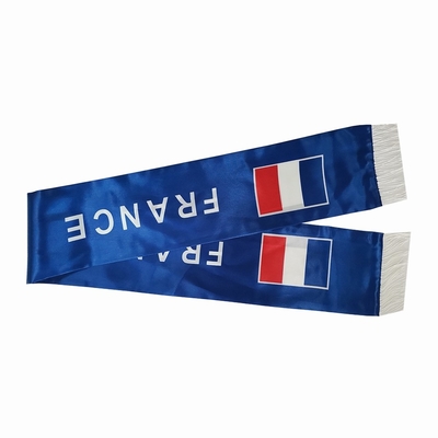 Προσαρμοσμένο έντυπο της Γαλλίας σημαιών υλικό πολυεστέρα ύφους μαντίλι σαφές