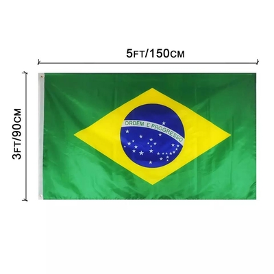 Υψηλός - σημαίες της Βραζιλίας ποιοτικής συνήθειας 3x5Ft σημαίες πολυεστέρα 100D