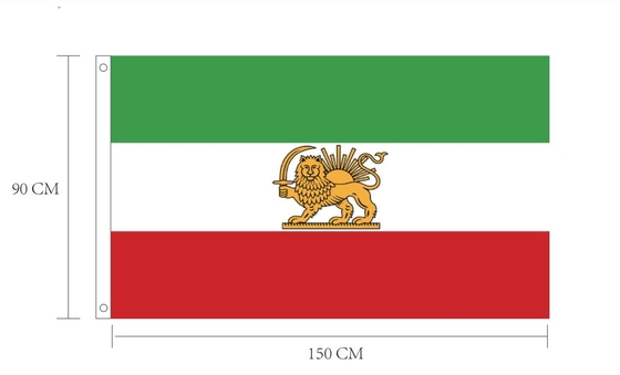 Custom Flags 3X5ft Polyester Iran Lion Flag Περσική Σημαία με Λιοντάρι