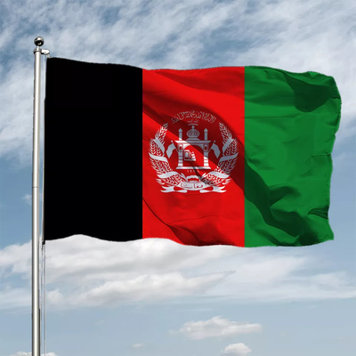 Διεθνής σημαία του Αφγανιστάν πολυεστέρα σημαιών 100% συνήθειας χρώματος 3x5 CMYK