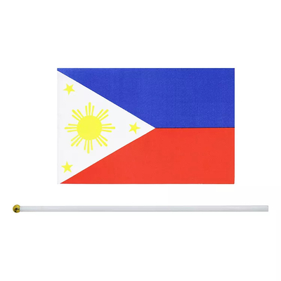 Φορητή φιλιππινέζικη εθνική σημαία 14x21cm των Φηληππίνων χέρι - κρατημένες σημαίες