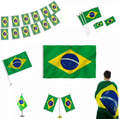 σημαίες χωρών συνήθειας πολυεστέρα σημαιών 100% χώρας 3X5ft Βραζιλία