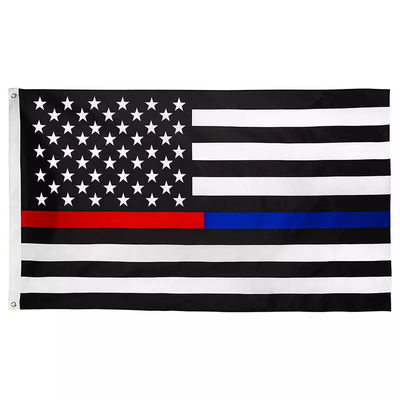 Η ψηφιακή αμερικανική σημαία 3x5 FT πολυεστέρα εκτύπωσης λεπταίνει τις μπλε κίτρινες κόκκινες πράσινες γκρίζες σημαίες γραμμών