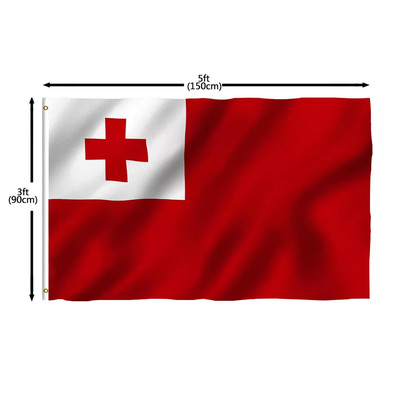 100% εθνική σημαία των Τόνγκα πολυεστέρα ενιαία/διπλά πλαισιωμένα τυπώνοντας 3x5Ft
