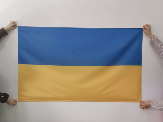 Ουκρανικό ύφος ένωσης εθνικών σημαιών παγκόσμιων σημαιών 3x5 πολυεστέρα χρώματος Pantone