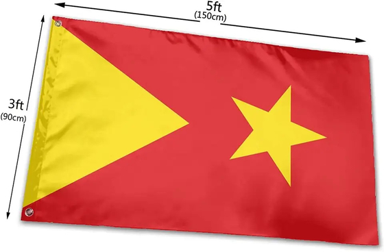 Γρήγορη παράδοση 150x90cm ύφος ένωσης σημαιών Tigray παγκόσμιων σημαιών πολυεστέρα